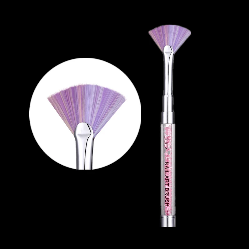 1 шт. кисть для дизайна ногтей подводка градиентная веерообразная Форма розовая