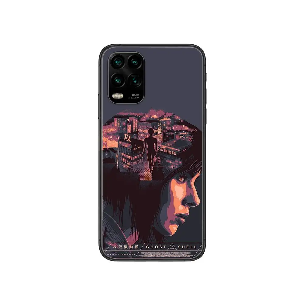 

Anime Ghost In cartoon Phone Case For XiaoMi Redmi Note 10 9S 8 7 6 5 A Pro T Y1 Anime Black Cover Silicone Back Pre