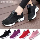 Кроссовки женские легкие из вулканизированной кожи, дышащие спортивные, повседневная обувь для бега