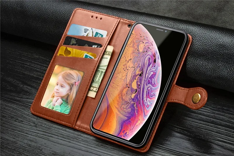 Бизнес-стиль, кожаный чехол для iPhone 7 8 6 s 6s plus X XR XS 11 Pro Max Пряжка Бумажник откидная крышка для iPhone 11 чехол iPhone XR