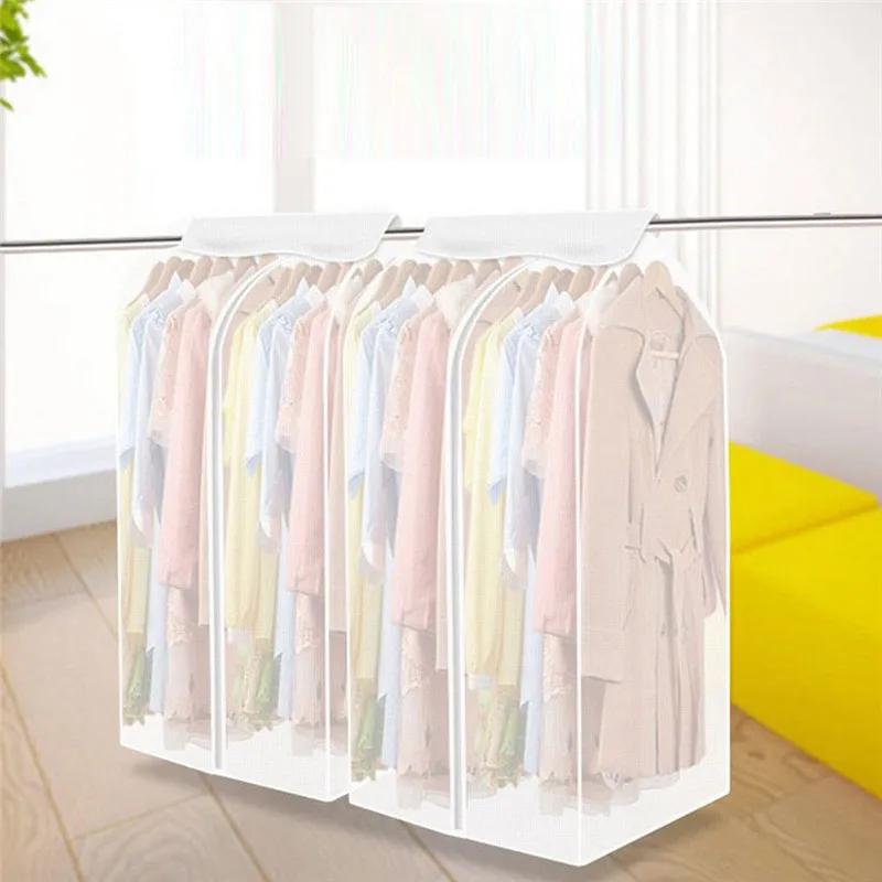 SEAAN Dustproof Cloth Cover Hanging Organizer Storage Waterproof Suit Coat Dust Cover Protector Wardrobe Storage Bag for Clothes