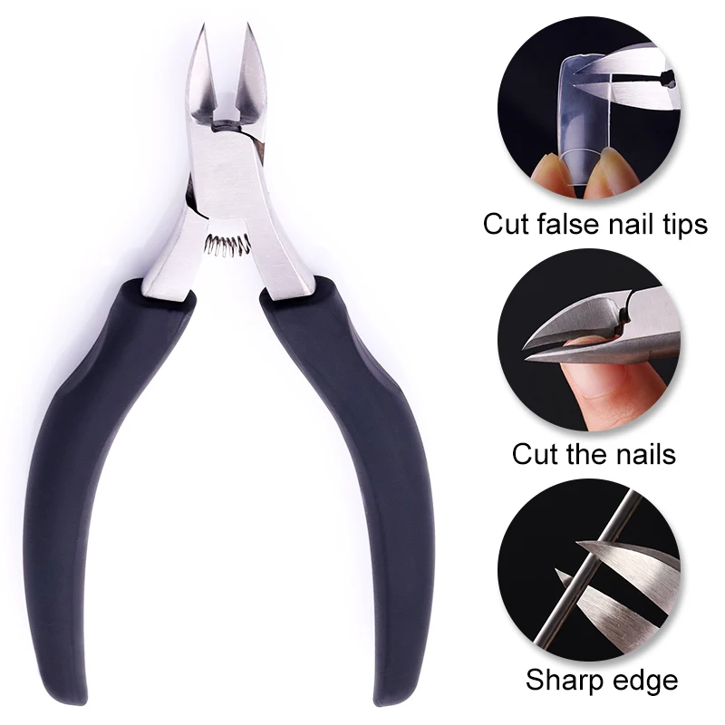 Профессиональные кусачки для маникюра черный Обрезной нож с острыми краями