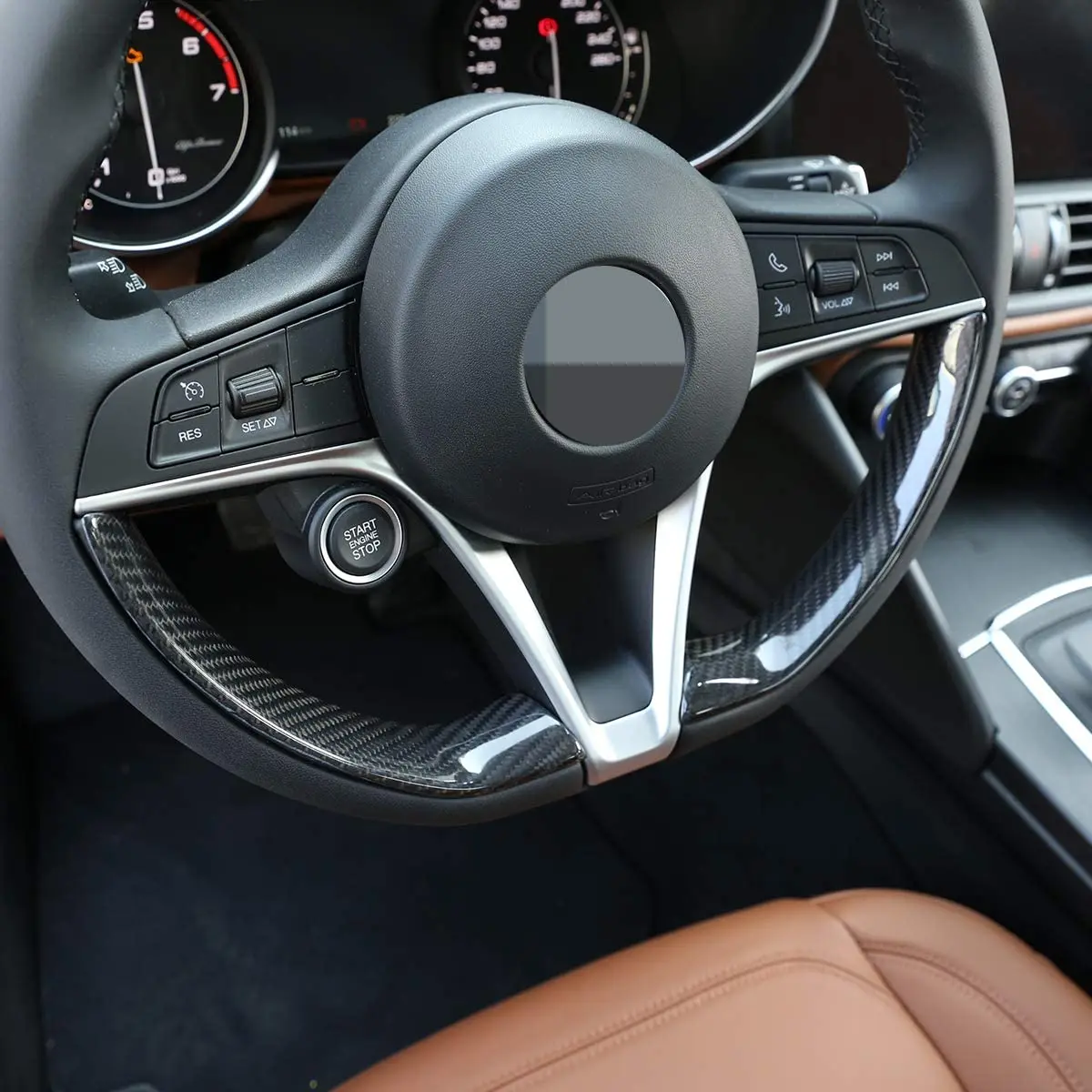 Отделка рулевого колеса из натурального углеродного волокна полоса для отделка