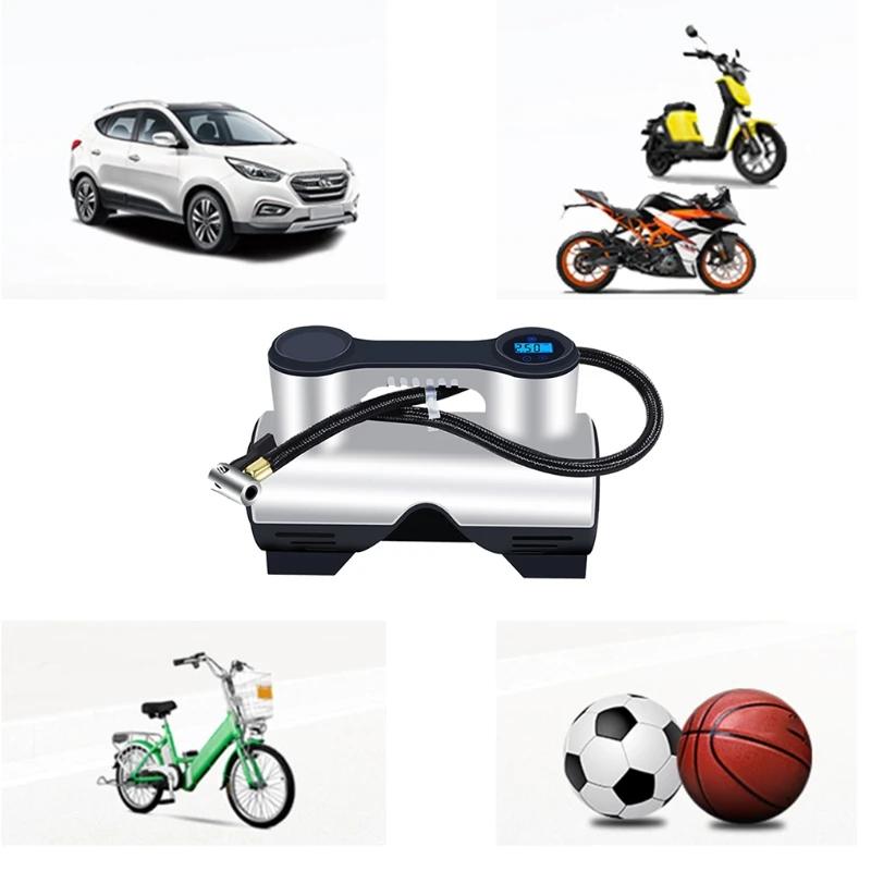 

Беспроводной воздушный компрессор для баскетбола, 12 В, 120 Вт, портативный Электрический насос с аналоговым манометром