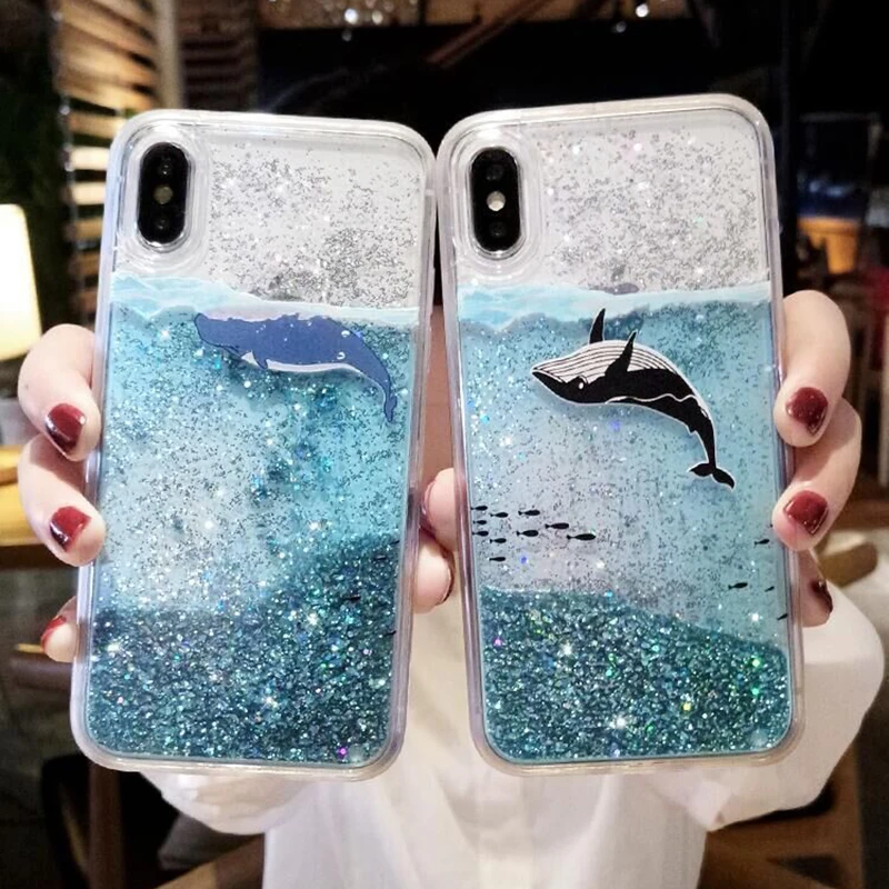 Чехол для телефона с динамическим зыбучим песком iphone XS Max XR X 6 6s 7 8 plus мягкие