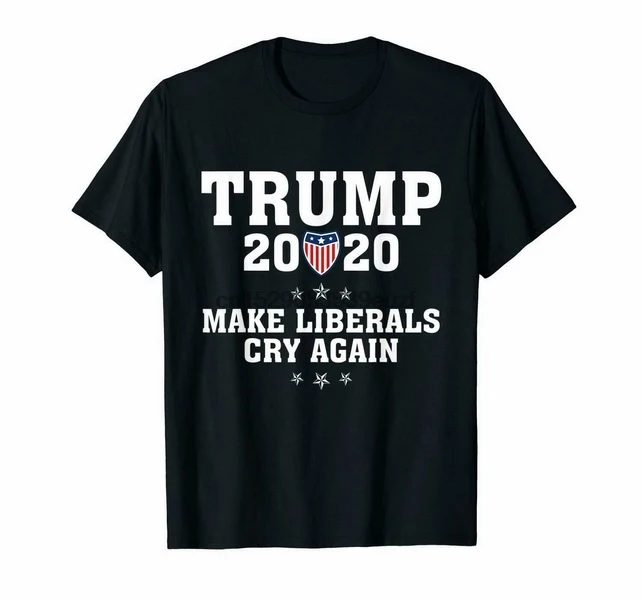 Черная футболка с президентом Дональдом Трампом 2020 принтом Make Liberals Cry Again мужская