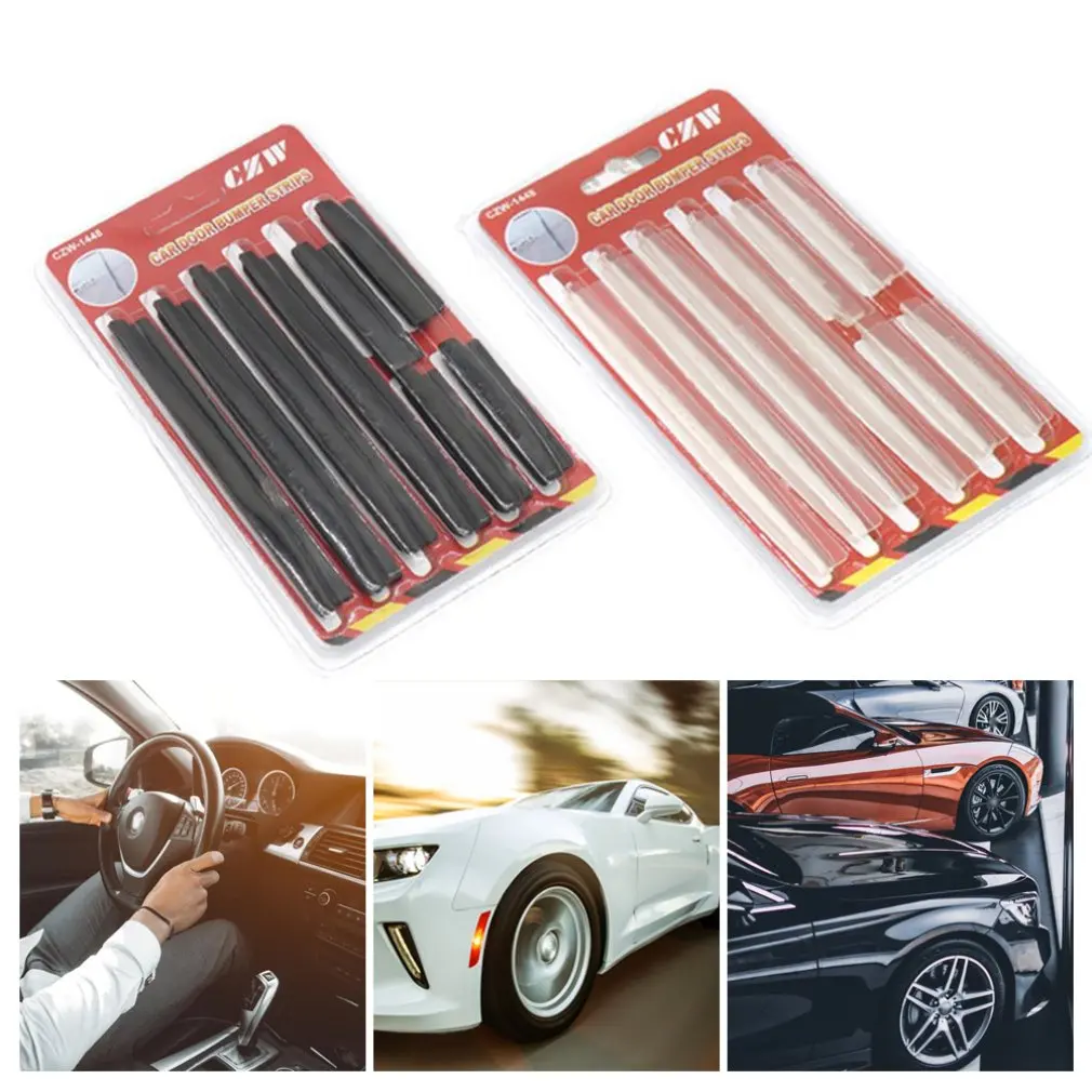 8pcs Car SUV Side Door Edge Protector Protective Strip Scrape Guard Bumper Guards Handle Cover Black White Transparent | Автомобили и