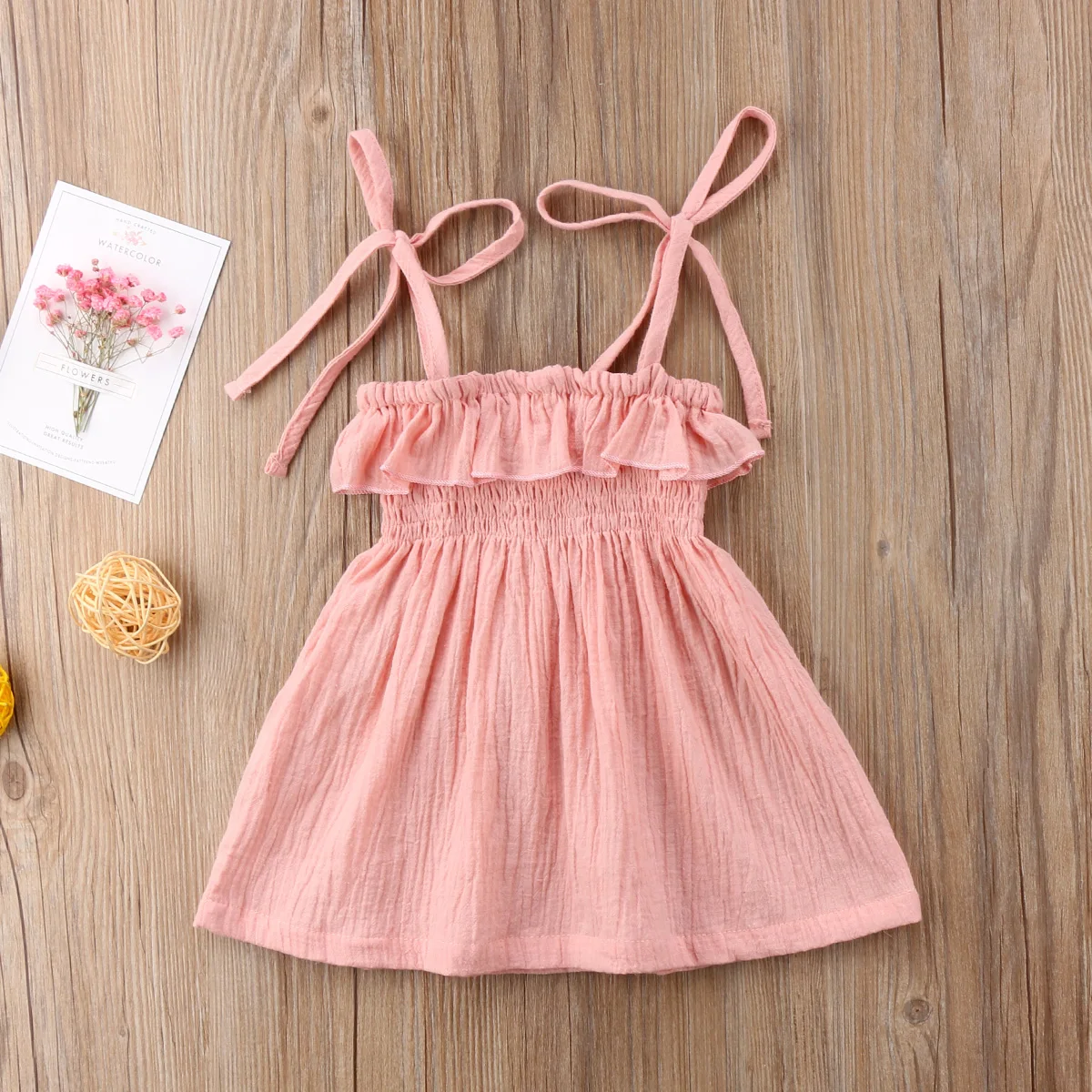 Детское летнее платье для маленьких девочек Вечерние однотонные Свадебные