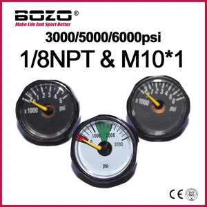 Мини-манометр для пейнтбола и страйкбола, 25 мм, 3000 фунтов на кв. дюйм, 5000 фунтов на кв. дюйм, 6000 фунтов на кв. дюйм, 18NPT M10 * 1