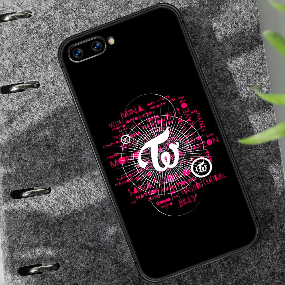 

TWICE LOGO Phone Case Cover Hull For HUAWEI honor 7a 8 8s 8a 8x 9 9x 10 20 i Lite Pro black Coque Silicone Hoesjes Pretty Cover