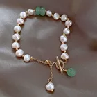 Элегантный Модный браслет DIEZI из натурального камня и жемчуга для женщин, Роскошные браслеты золотого цвета для девушек, браслеты-цепочки, свадебные украшения