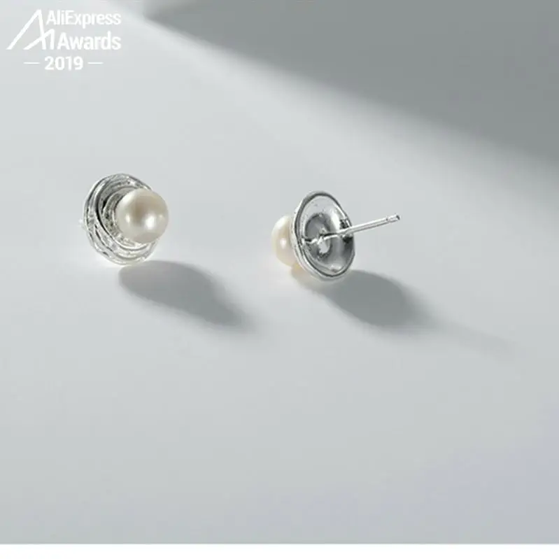 Oh My God WOW Super Beautiful Freshwater Pearl stud Earrings S925 sterling silver earrings mother's day flower gift | Украшения и