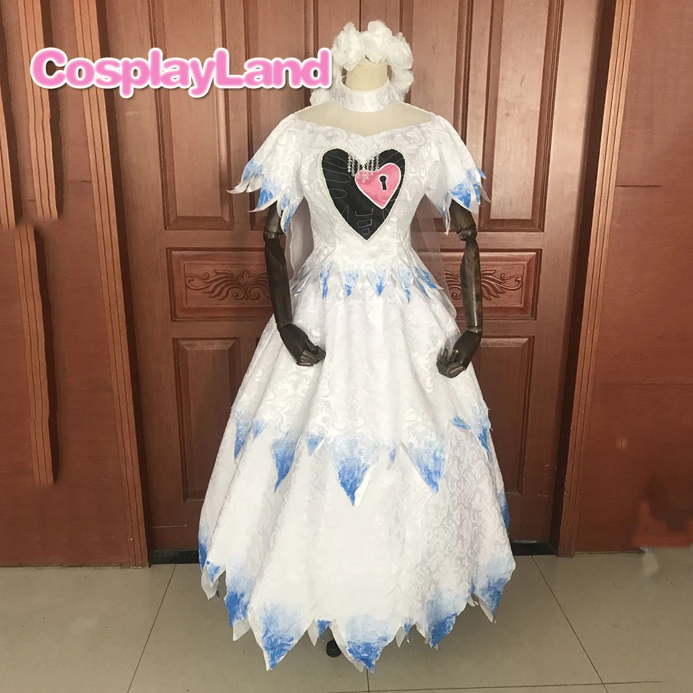 

Village Parade Princess Dress Cosplay Costume Halloween Party Costumes Women Fancy Fashion Show White Dress
