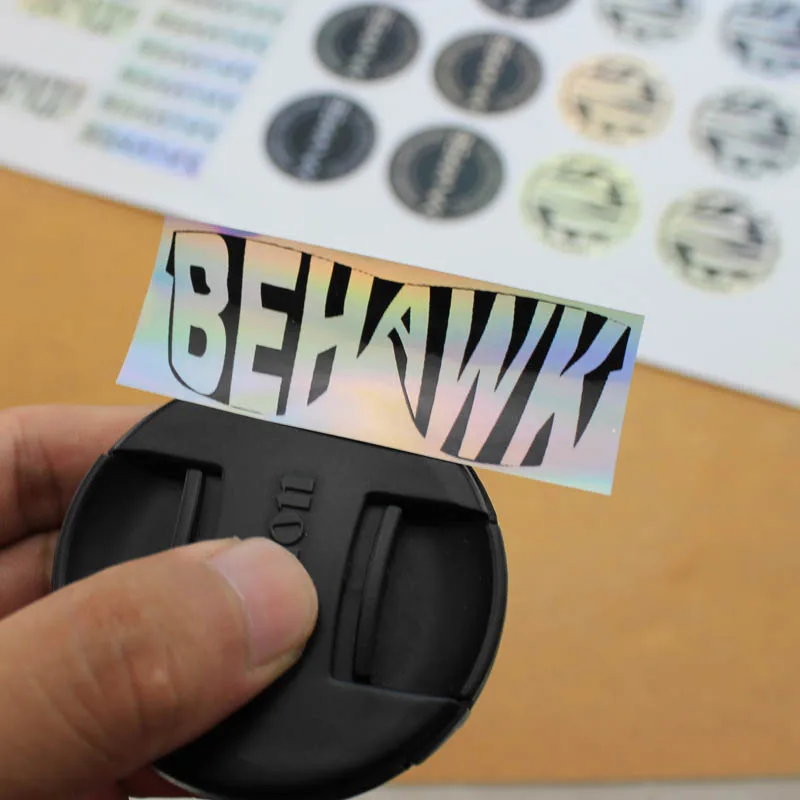 Лидер продаж виниловая голографическая водостойкая вырезанная наклейка