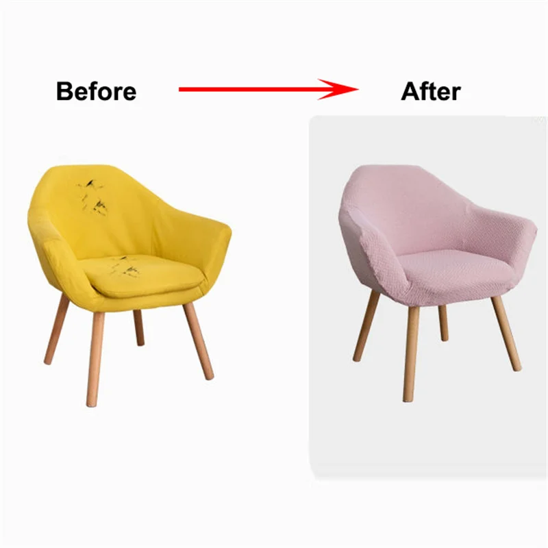 Скандинавский изогнутый Чехол для стула жаккардовые чехлы из спандекса с