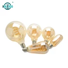 Светодиодный тажная светодиодная спиральная лампа накаливания C35, A60, T45, ST64, G80, G95, G125, Ретро лампа 4 Вт, 2200K, 220 В, регулируемая яркость, декоративная искусственная лампа