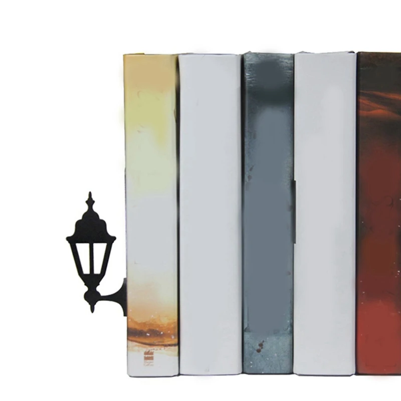 

Desk Bookshelf Bookends Study Room Office Decoration Ornaments Street Lamp-Shaped Book Rest