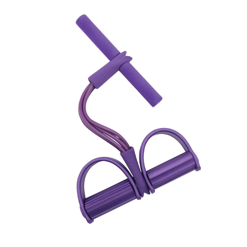 

Resistance Bands with 4 Tubes Elastic Pull Ropes Belly Training GYM Equipment for Home Bodybuilding Pedal Exerciser