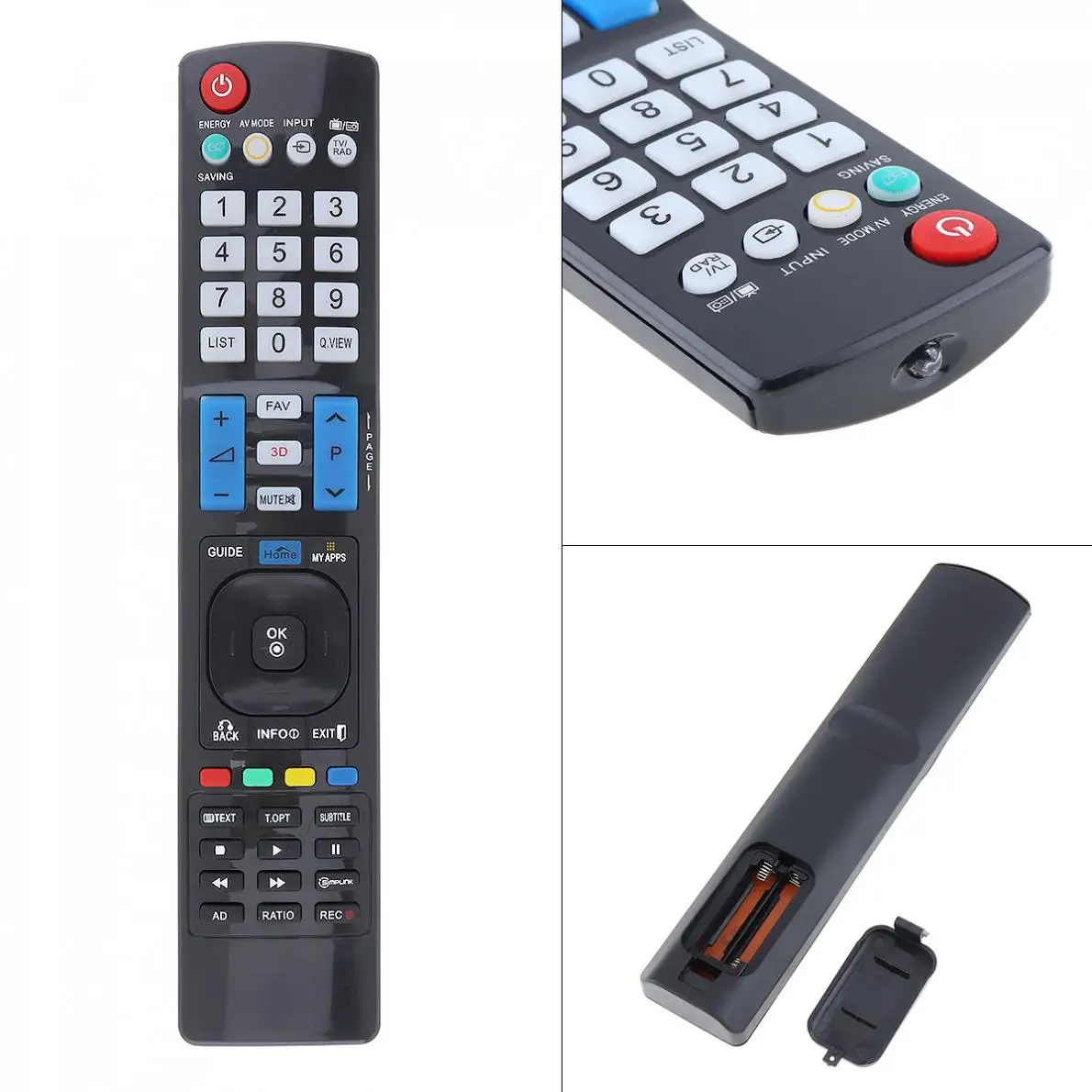 Универсальный запасной пульт дистанционного управления Поддержка AAA батарея с