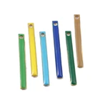 Подвески эмалированные, двусторонние, с блестками, 28 х3 мм, 5 шт.