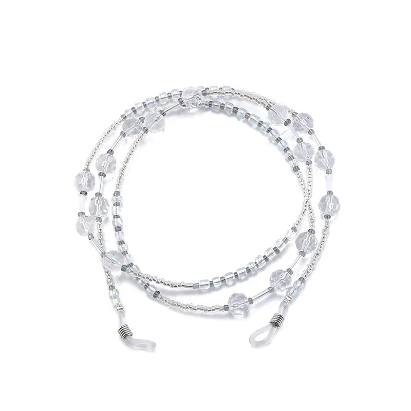 Прозрачные стеклянные хрустальные бусины цепочка для очков цепи шнур чтения