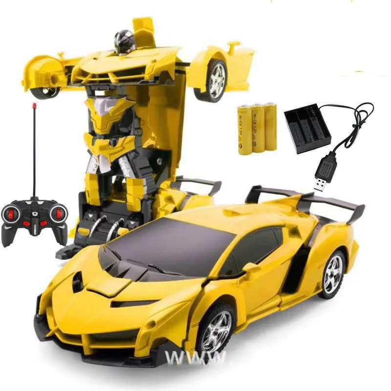Rc Transformer 2 in 1 RC Car Driving Sports Cars drive Transformation Robots Models Remote Control Fighting Toy Gift | Игрушки и хобби