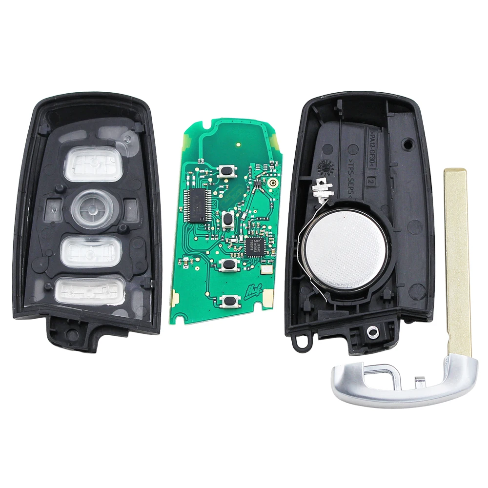 Брелок для смарт ключей 4 кнопки 315 МГц 433 868 BMW F CAS4 + 3 5 7 серий ID49 Hitag Pro чип HUF5661