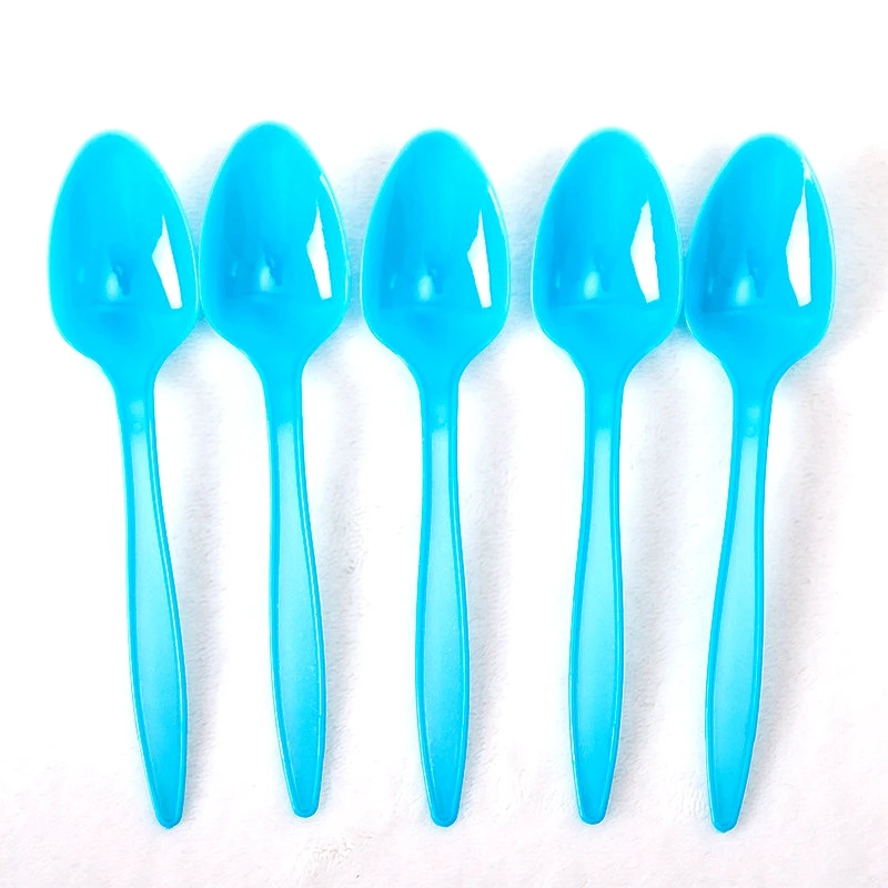 Посуда пластиковая одноразовая посуда набор ножей вилка ложка синий розовый