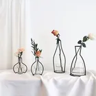 1 шт. креативная ваза для растений, железная линия, цветочный горшок, настольный держатель для цветов Подставка под растения, контейнер для террариума, корзины, домашний декор