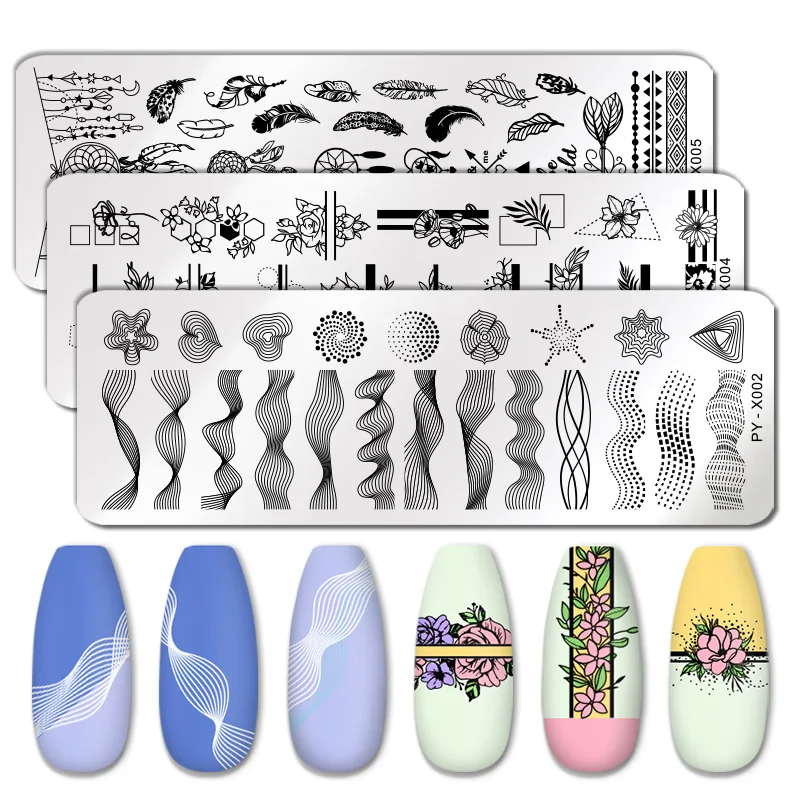 Шаблон PICT YOU для стемпинга ногтей шаблон цветок Геометрия животные печать DIY Nail