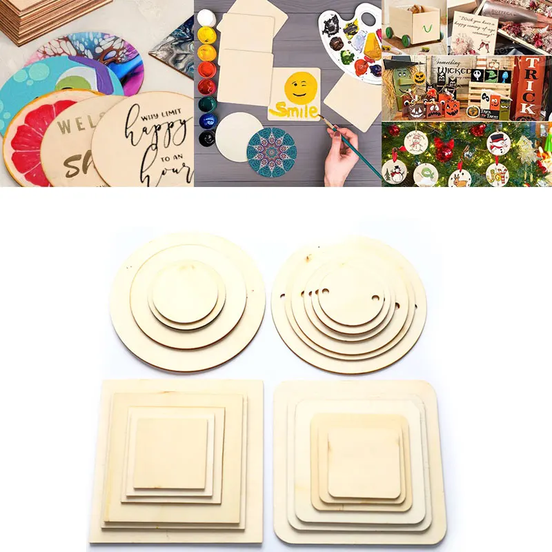 

10 шт., деревянные подвески для украшения дома