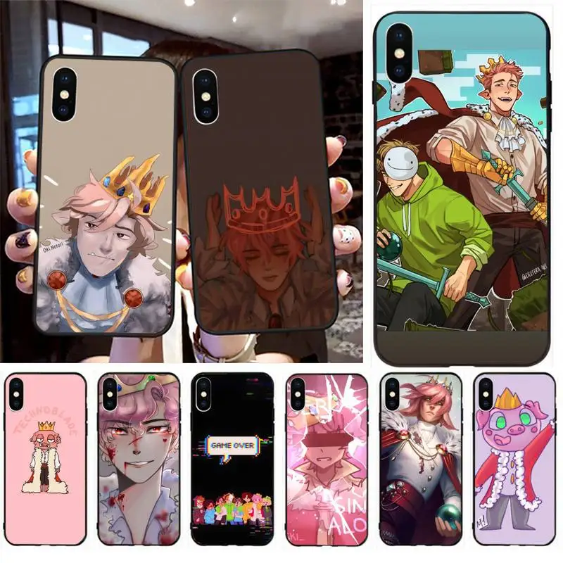 

Top Game Technoblade Blood God Phone Case Silicone Cover for Iphone 5 5s se 6 6s 7 8 11 12 X Xs Xr Pro Plus Max Mini