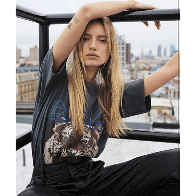 

Tee Women 2020 New Graphic White Cotton Short Sleeve Tee Shirt Summer Casual Chic T Shirt Female