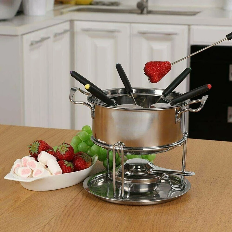 

Rvs Hot Pot Huishoudelijke Diy Kaas Pot Self-Service Franse Kaas Pot Huishouden Keuken Soeppan Kookpot