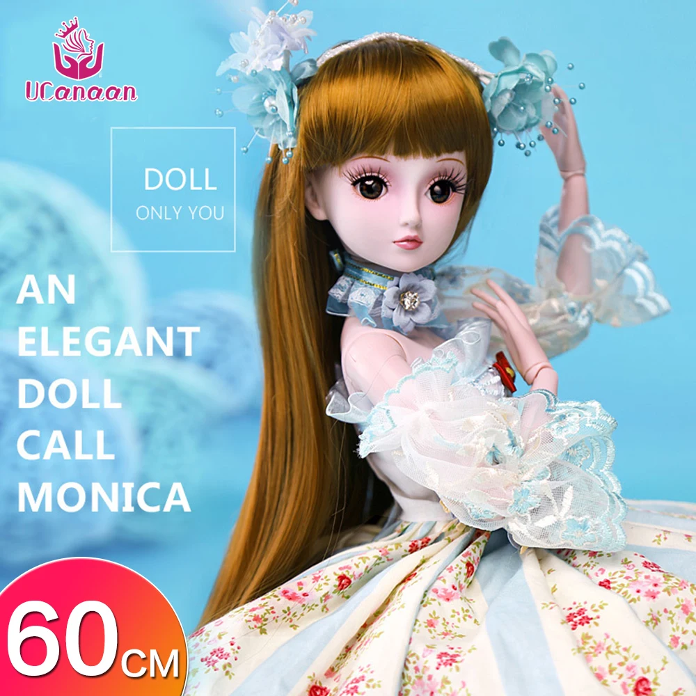 UCanaan 19 шаровых суставов 23 6 ''BJD SD куклы с одеждой наряд обувь парик волосы