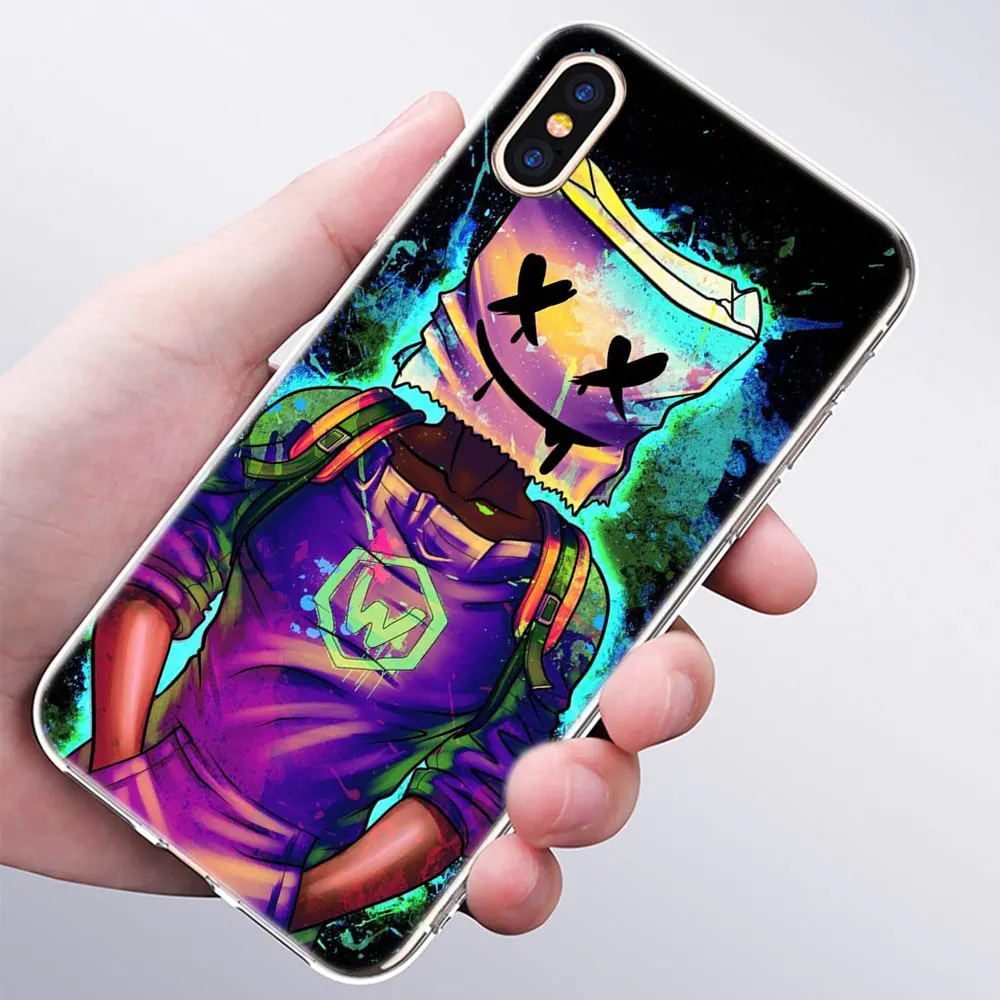 010 Роскошный мягкий силиконовый чехол для телефона DJ marshmallow для Apple iPhone 11 Pro XS Max X XR 6 6S 7 8 Plus 5 5S SE Модный чехол - Цвет: 010