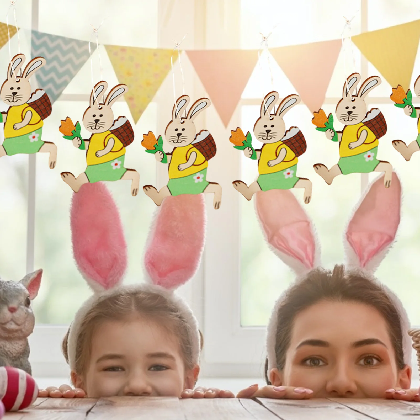 

Easter Bunny Hanging Ornaments Party Embellishments Decorations smooth surface no hand injury comfortable hand durable