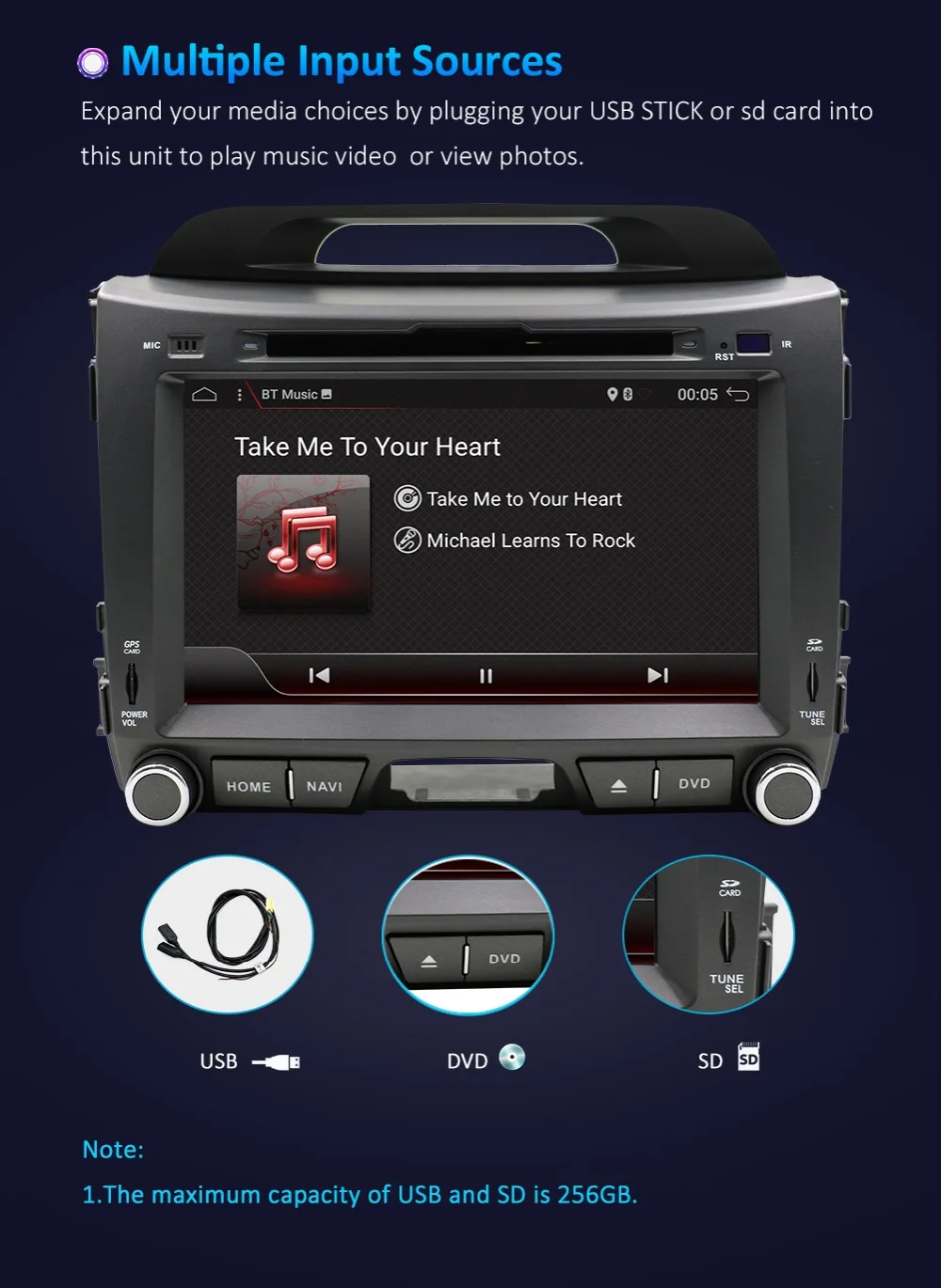 Автомобильный dvd-плеер Bosion 2G+ 32G Android 9,0, радио KIA sportage r 2011 2012 2013, автомагнитола, gps навигация, стерео