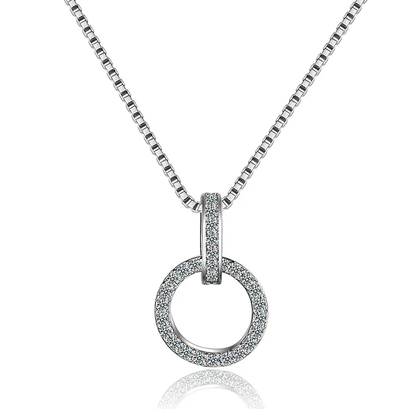 Элегантный женский кулон из настоящего стерлингового серебра 925 пробы вечерние