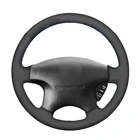 Оплетка из черной замши чехол рулевого колеса автомобиля ручной работы для Honda Civic CR-V, CRV, Prelude 1997, 1998, 1999, 2000, 2001, 2002