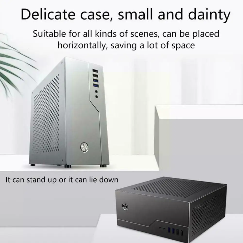 

1 шт. Mini ITX чехол Micro Mini Tower FH01 чехол для компьютера x USB ITX 4-факторный корпус w/ Form Small Q5X3