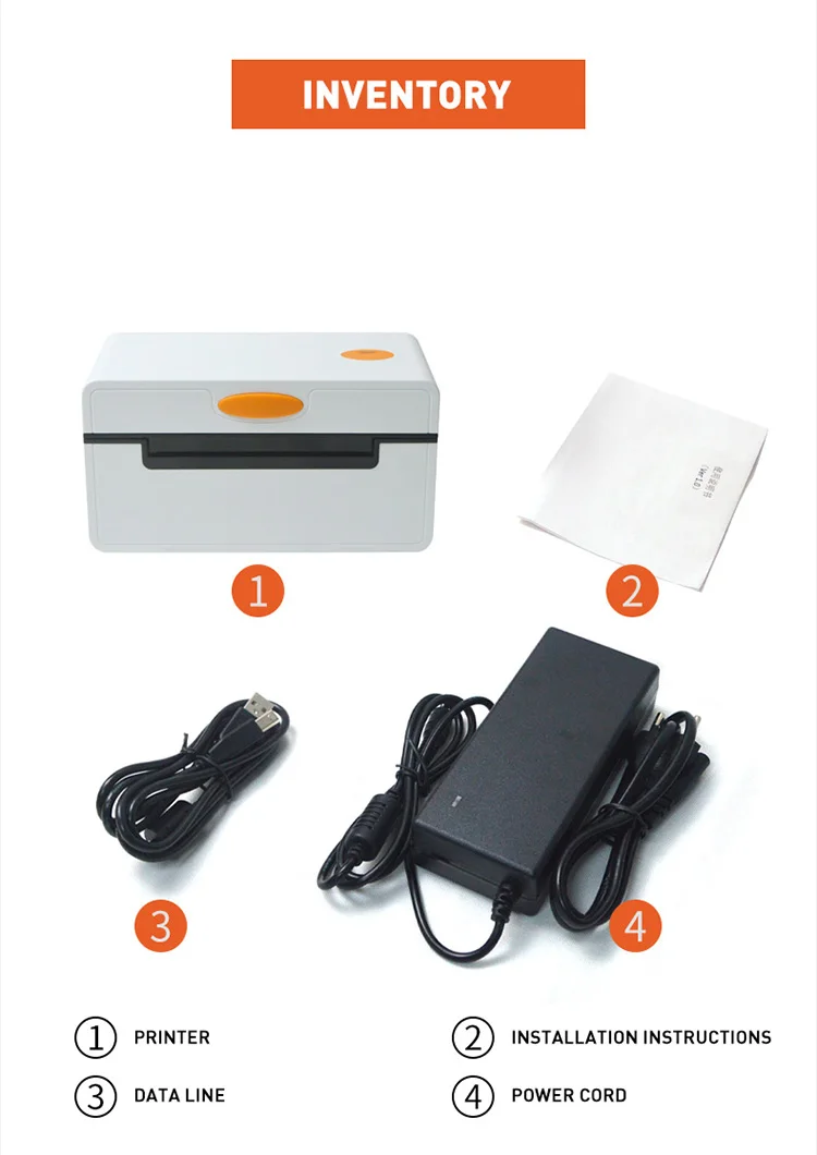 

80mm Shipping Barcode Printer 3 inch Blutooth Thermal Label Printer High Speed Printing Shipping Label From Window And Mac