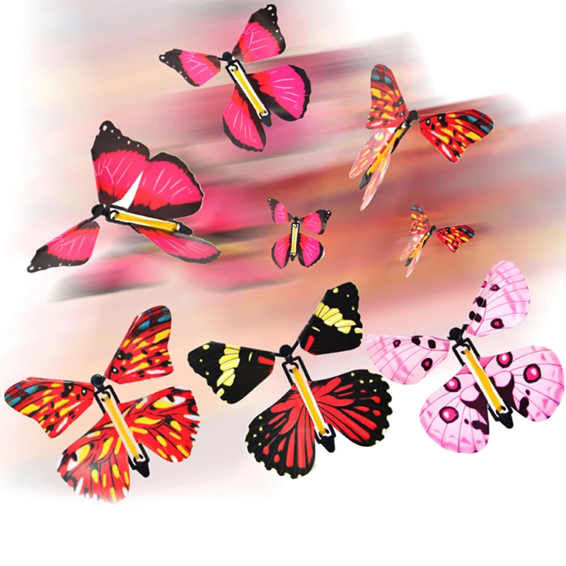 

1/5/10pcs Magic Butterfly flying Card Toy with Empty Hands Butterfly Wedding Magic Props Magic Tricks Outdoor Toy Color Random