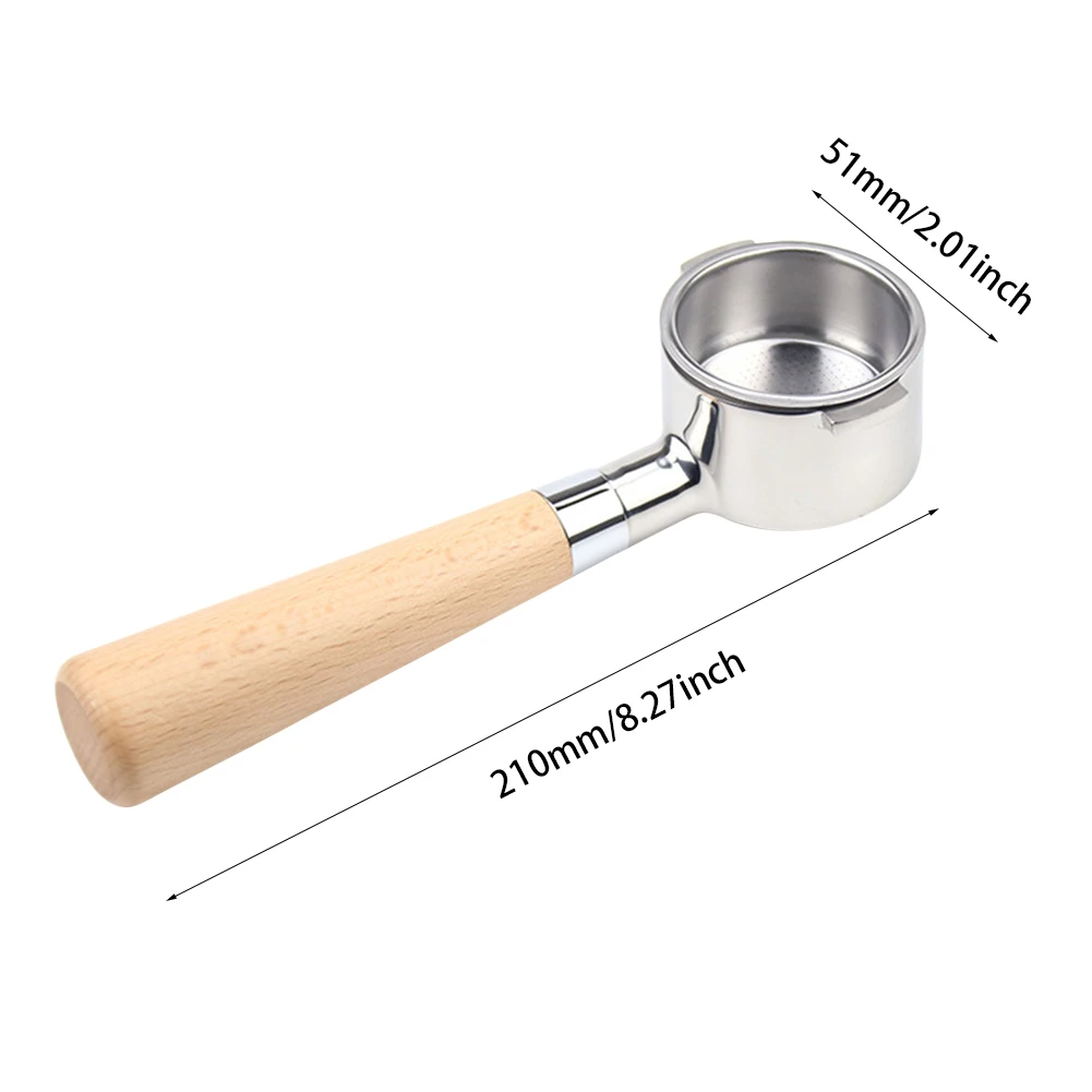 

51mm Professional Durable Espresso Machine Tool Accessories Home Detachable Handle Filter Basket Coffee Bottomless Portafilter