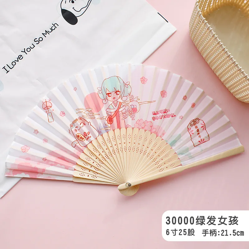 

Cartoon Plastic Fan Anime Short Handle Fan Suitable for Girls, Home Decoration, Summer Portable Cooling Gadget, Foldable Fan
