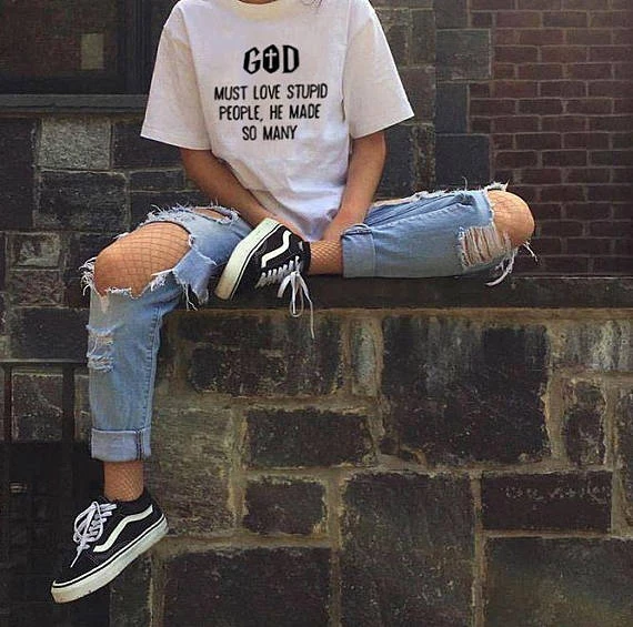 Футболка с надписью God Must love глупые люди он сделал так много забавная цитата