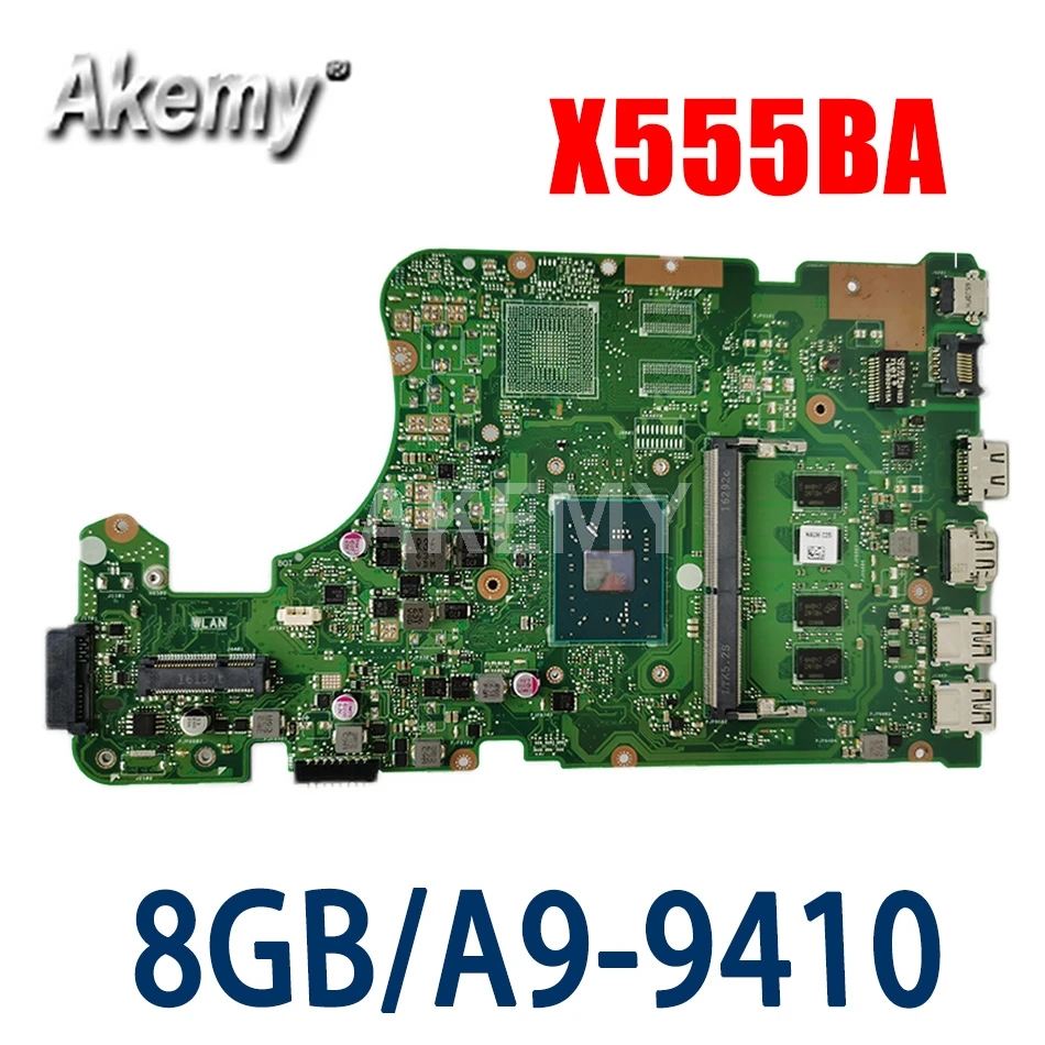

90NB0D20-R00030 For Asus X555QG X555Q X555B X555BP K555B A555B X555QA X555BA Mainboard Motherboard 8G/A9-9410