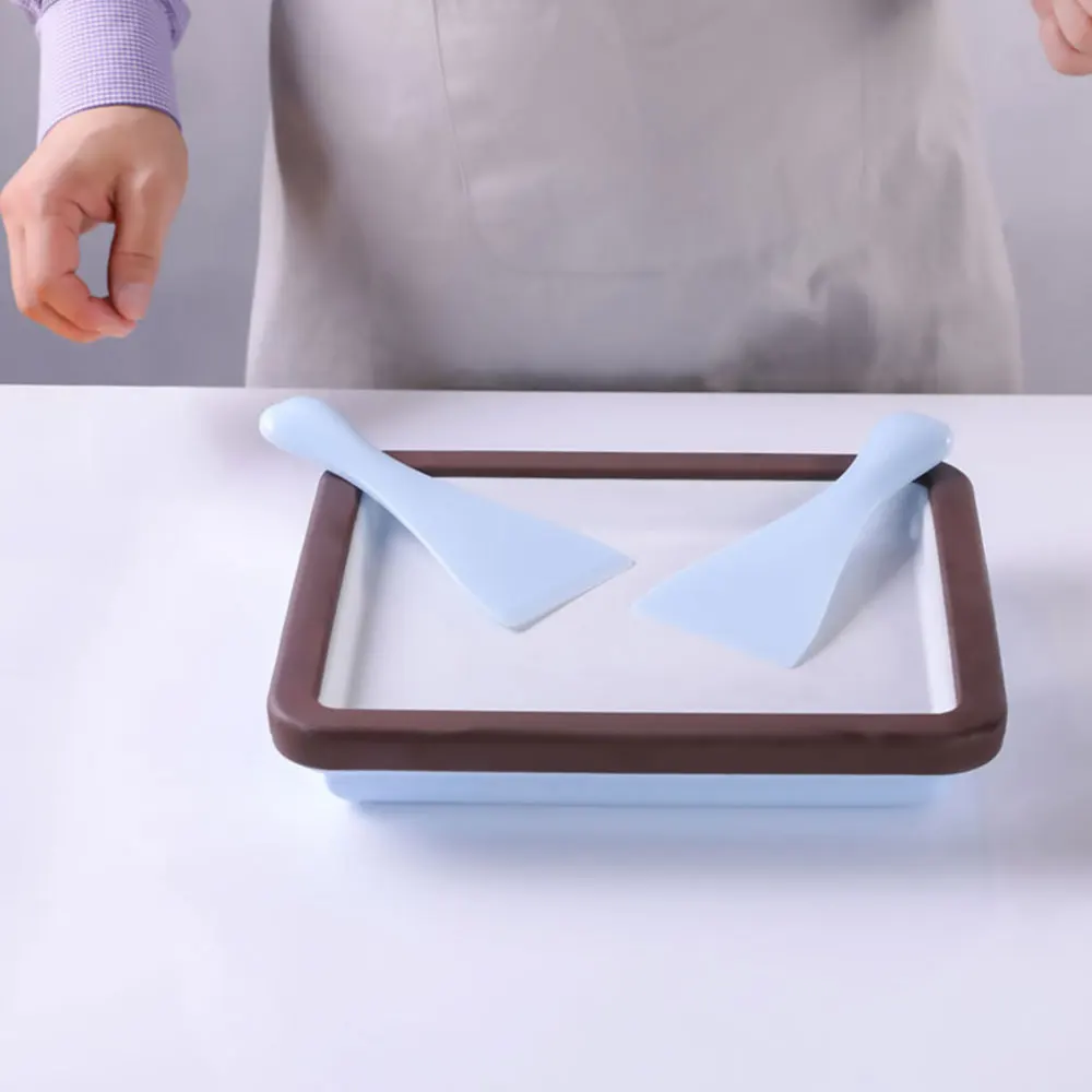 Квадратная машина для приготовления жареного йогурта домашний мини поднос