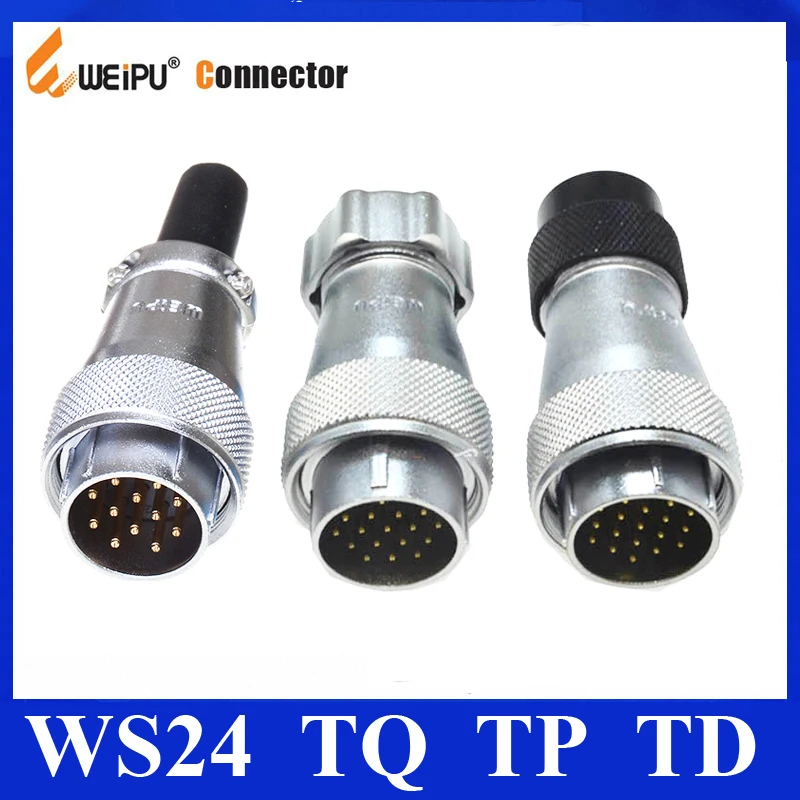 Оригинальные Weipu разъем WS24 TQ 2 TP TD 3 4 9 10 12 19-контактный штекер вилка кабеля в рукаве
