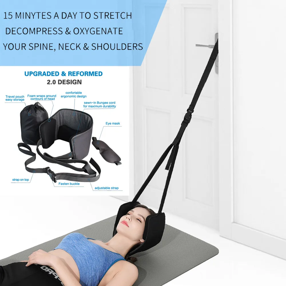 

Гамак подставка для облегчения боли в шее hamac cervicals с прочными эластичными безопасными шнурками, регулируемыми ремнями и бесплатной маской ...